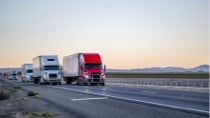 Semi trucks on highway
